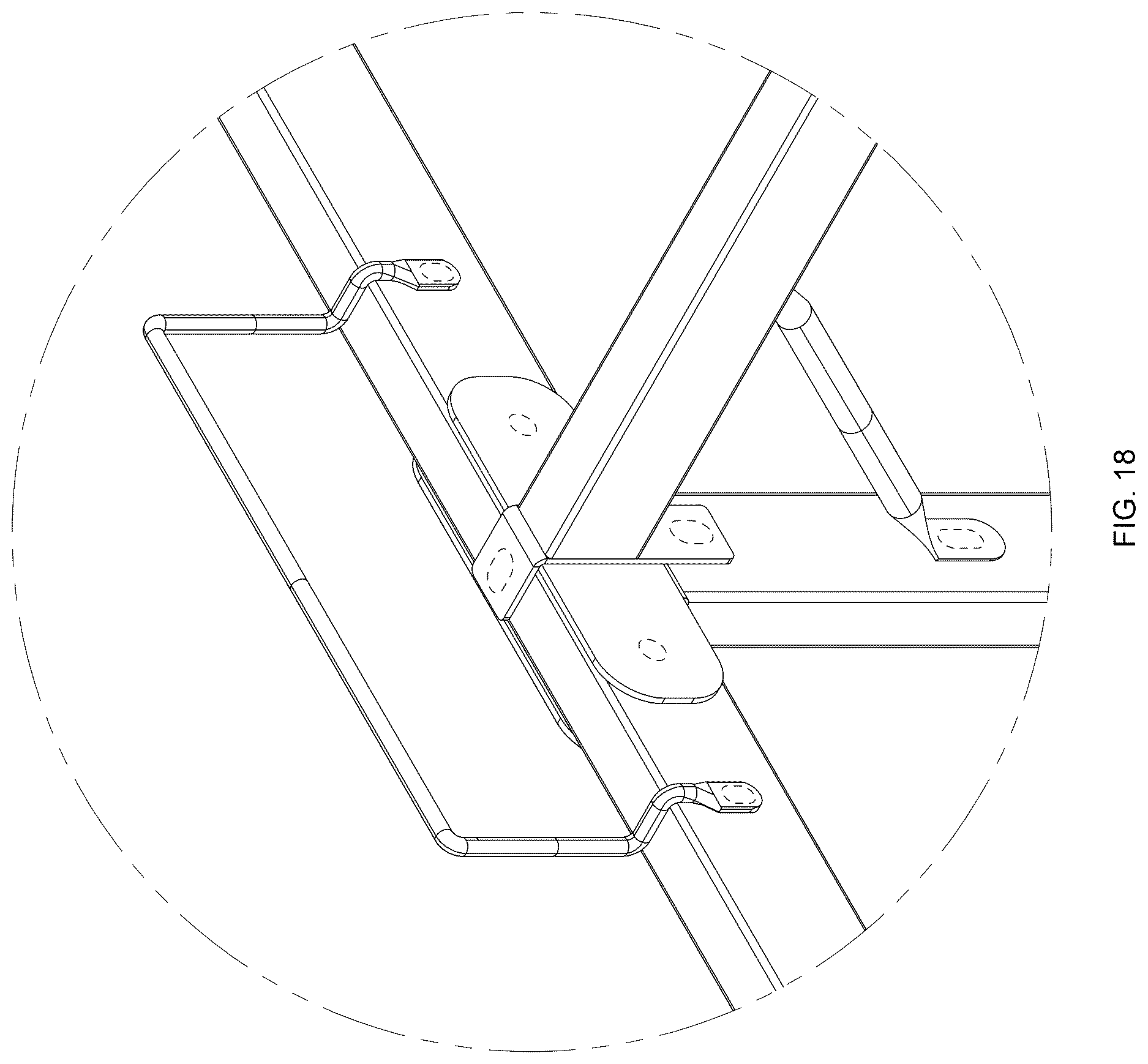 Patent USD1124739 Figure 18 – Steel frame platform bed