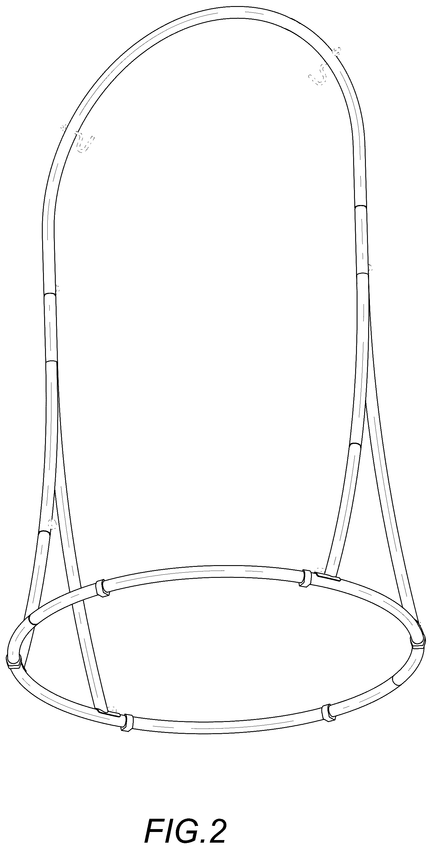 Patent USD1124740 Figure 2 – Hammock chair stand