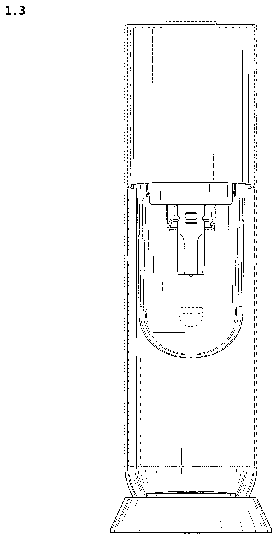 Patent USD1124746 Figure 3 – Domestic soda-water preparing device