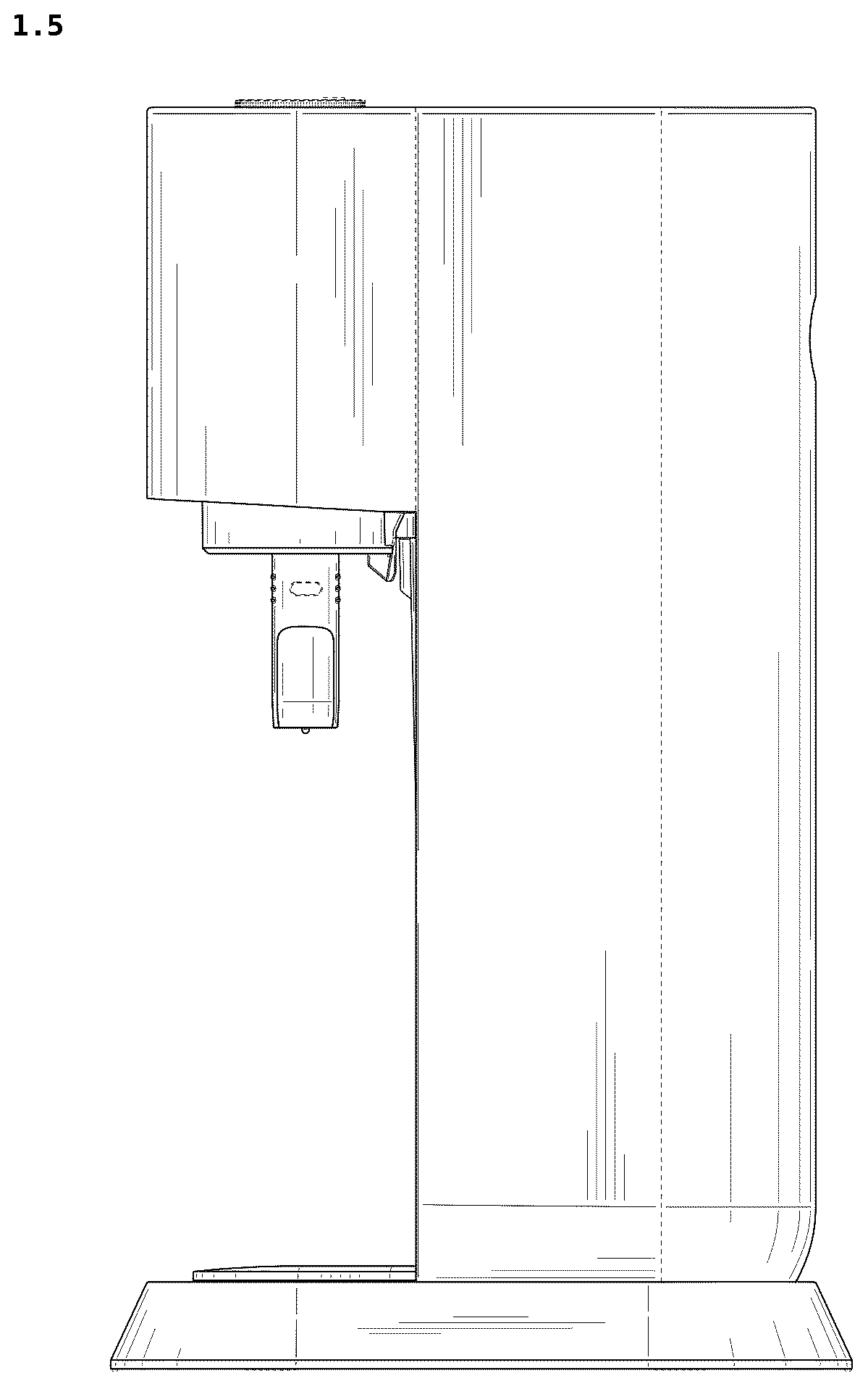 Patent USD1124746 Figure 5 – Domestic soda-water preparing device