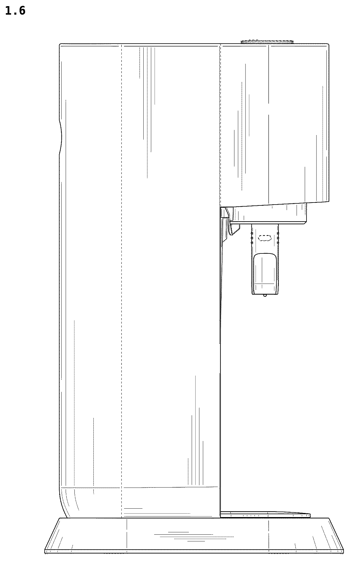 Patent USD1124746 Figure 6 – Domestic soda-water preparing device
