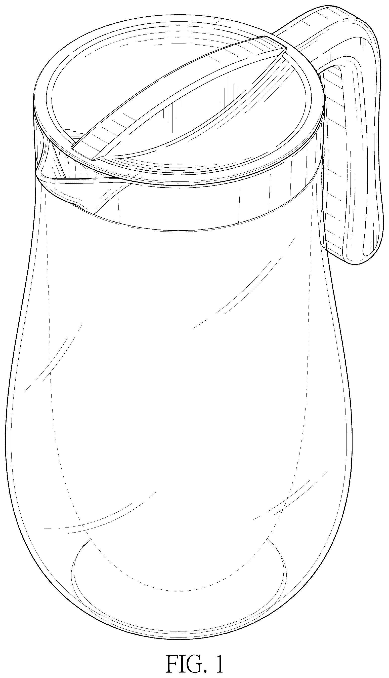 Patent USD1124747 Figure 1 – Pitcher