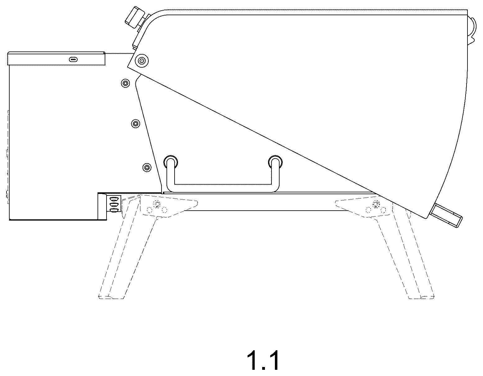 Patent USD1124749 Figure 1 – Barbeque grill
