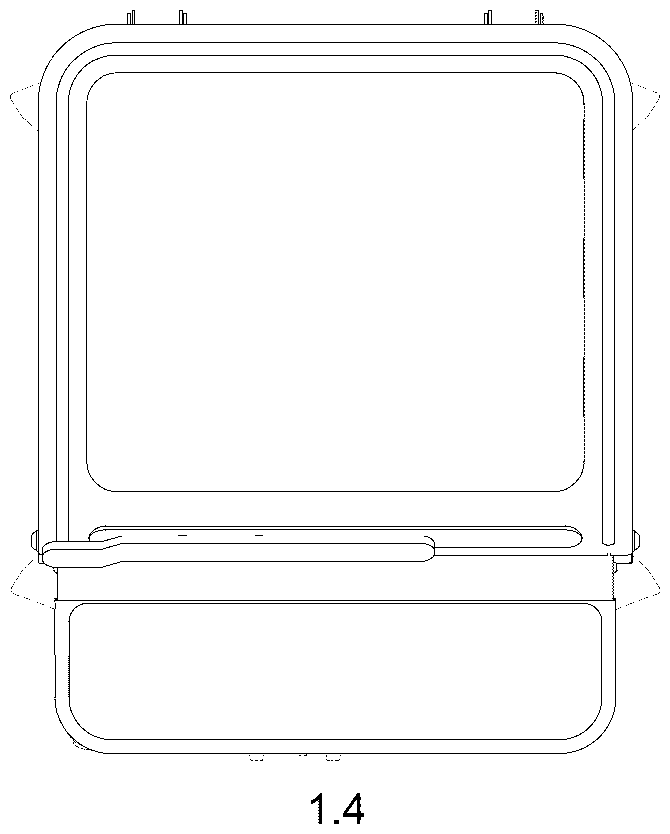 Patent USD1124749 Figure 4 – Barbeque grill