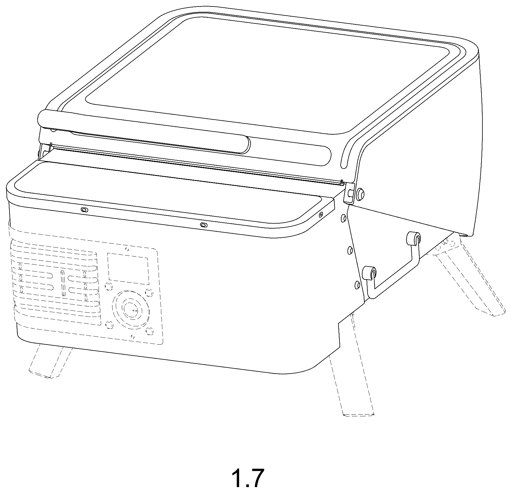 Patent USD1124749 Figure 7 – Barbeque grill