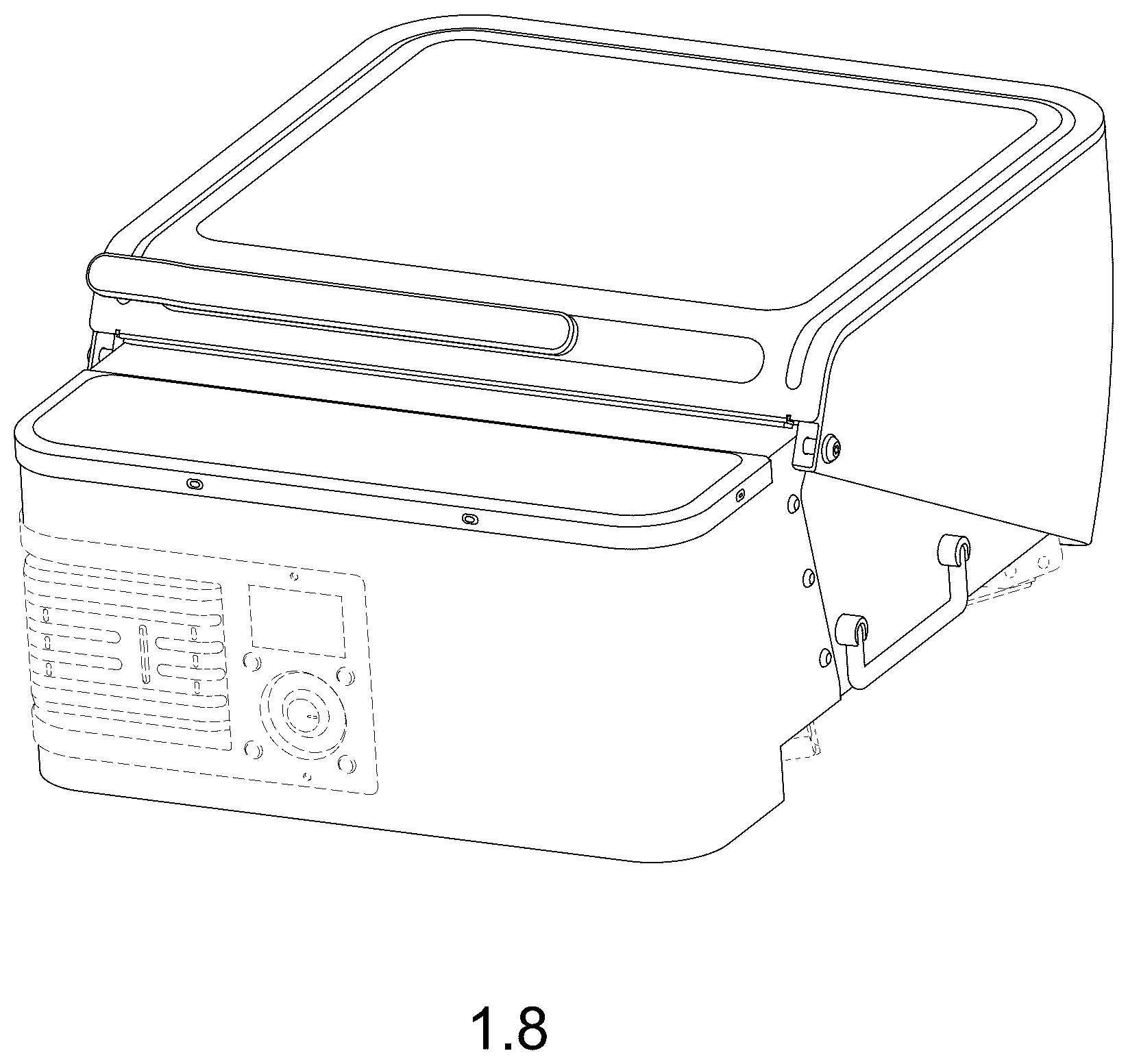 Patent USD1124749 Figure 8 – Barbeque grill