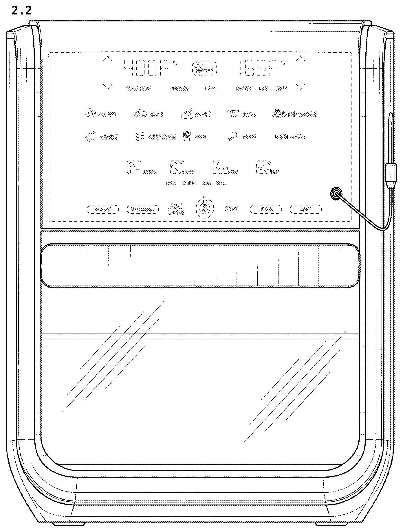 Patent USD1124751 Figure 2 – Air fryer