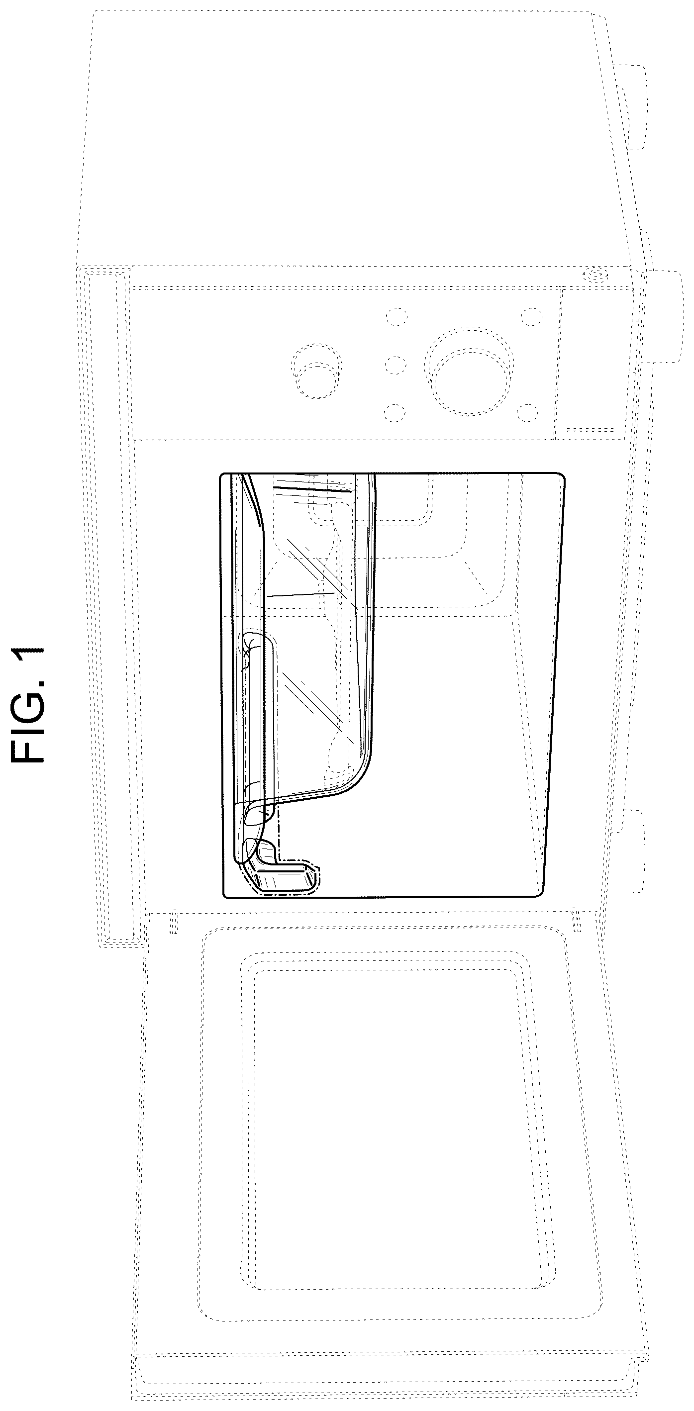 Patent USD1124752 Figure 1 – Microwave with air fryer or portion thereof