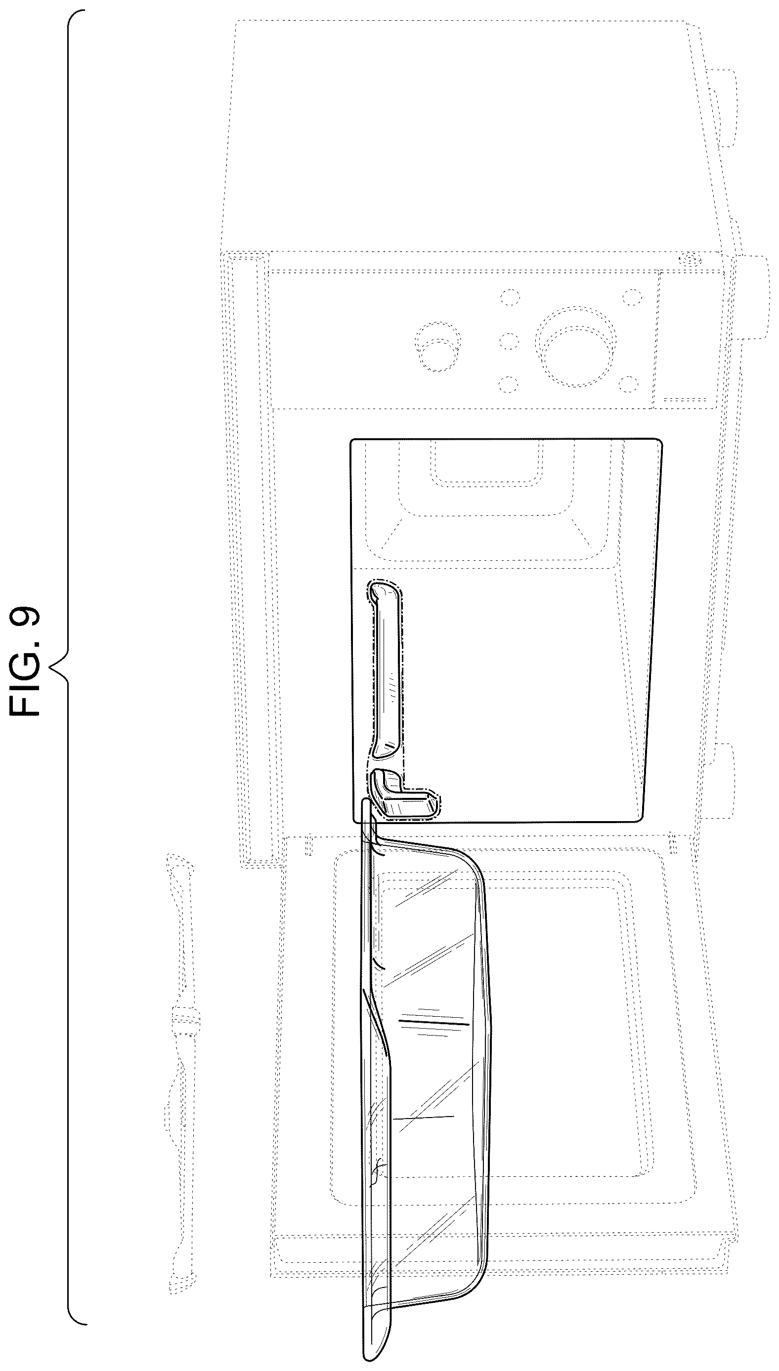 Patent USD1124752 Figure 8 – Microwave with air fryer or portion thereof