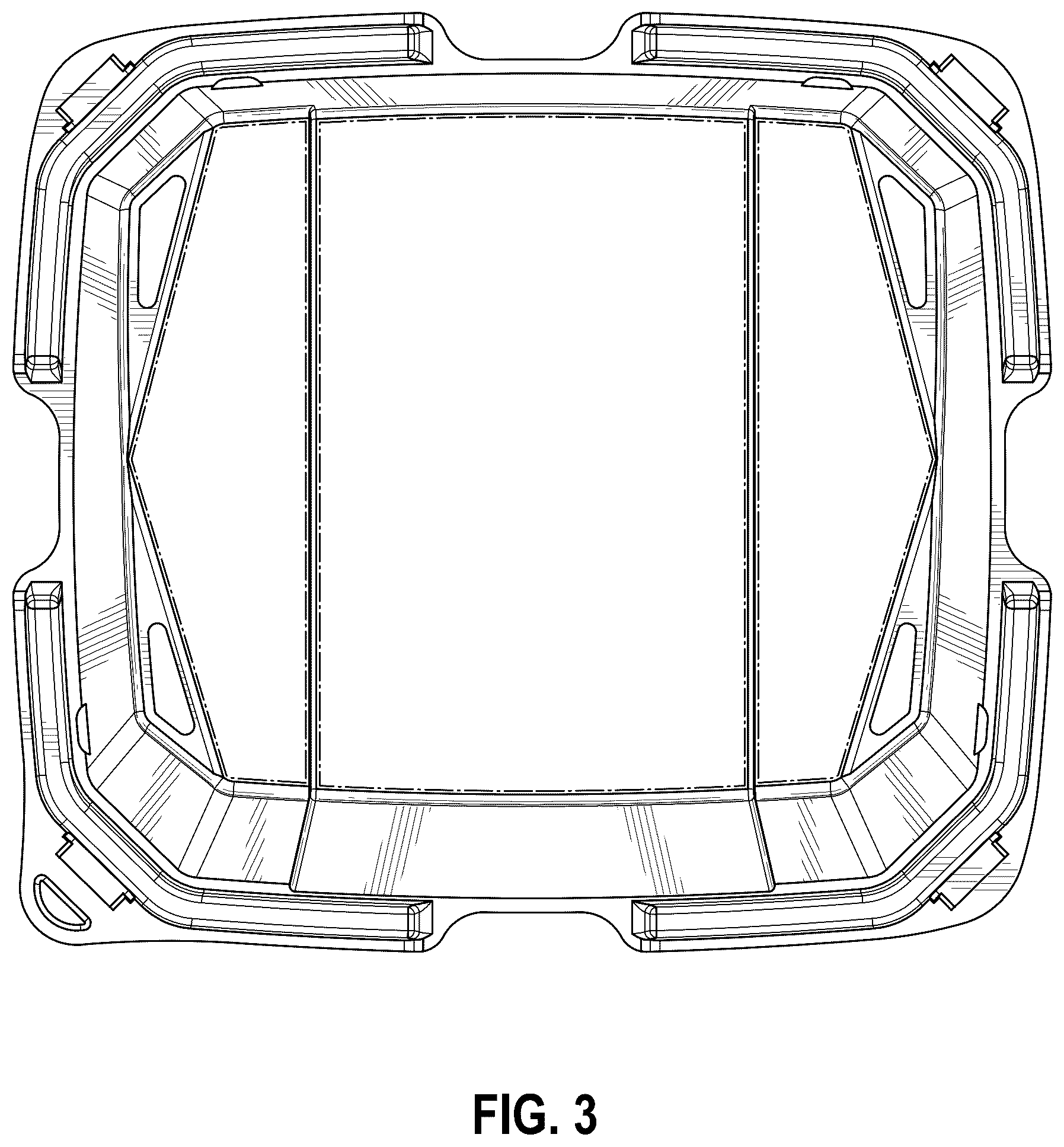 Patent USD1124759 Figure 3 – Vented container lid for a container