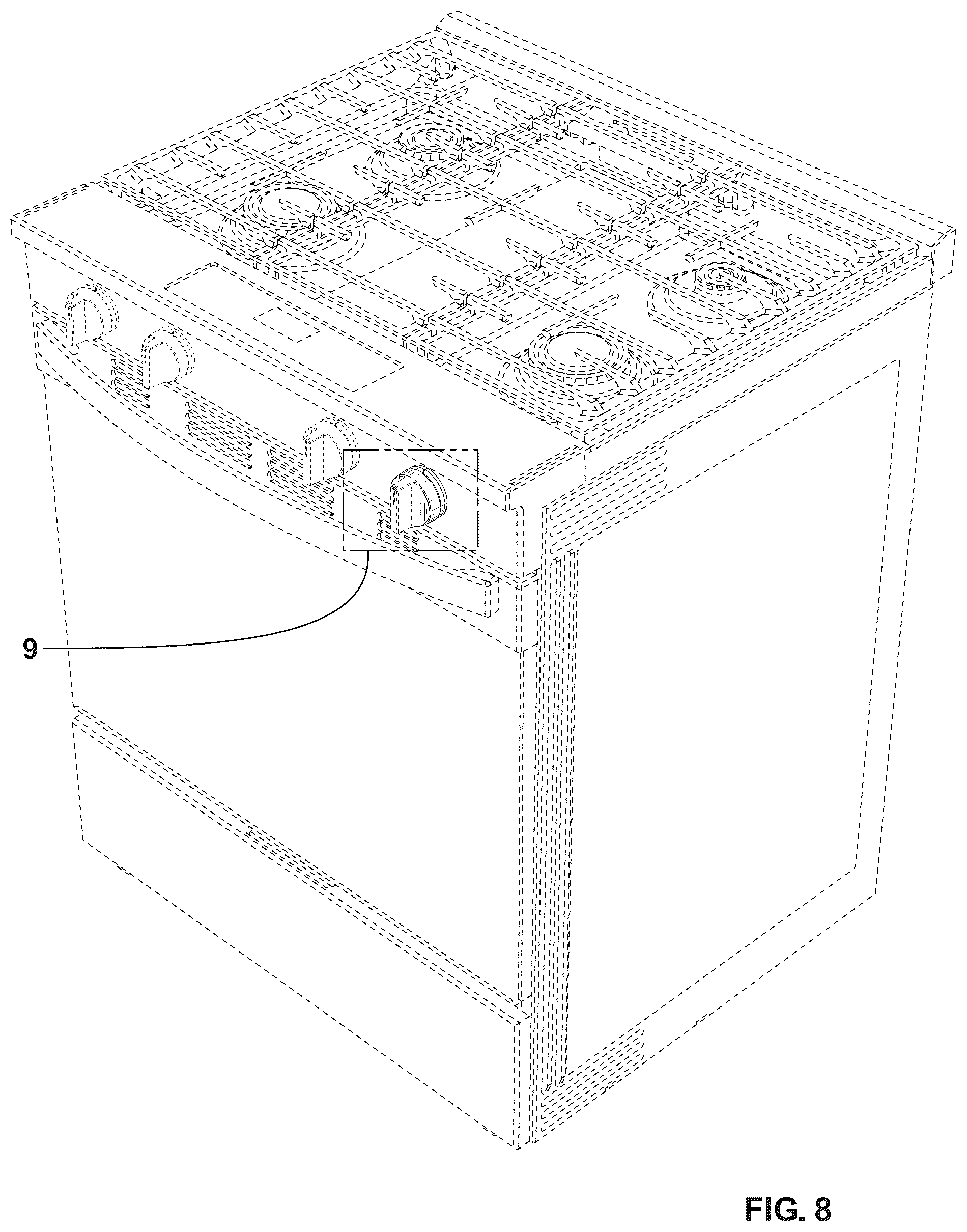 Patent USD1124763 Figure 8 – Cooking appliance control knob