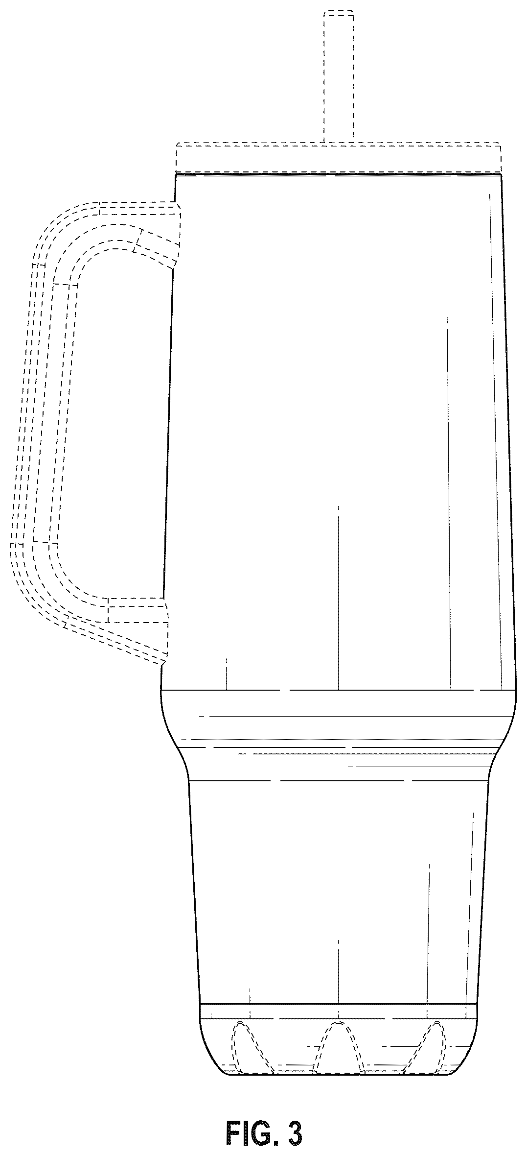 Patent USD1124775 Figure 3 – Tumbler