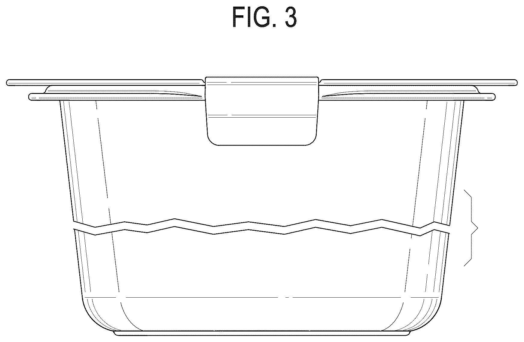 Patent USD1124785 Figure 3 – Lid with container