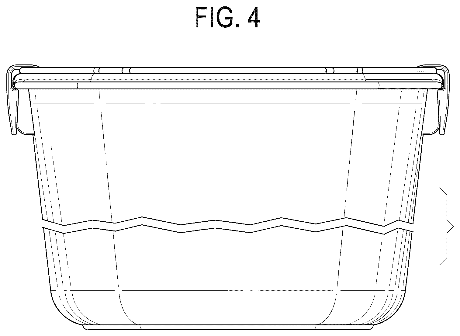 Patent USD1124785 Figure 4 – Lid with container