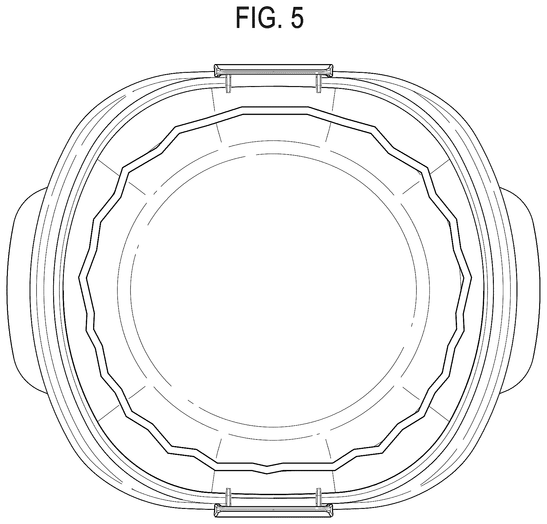 Patent USD1124785 Figure 5 – Lid with container