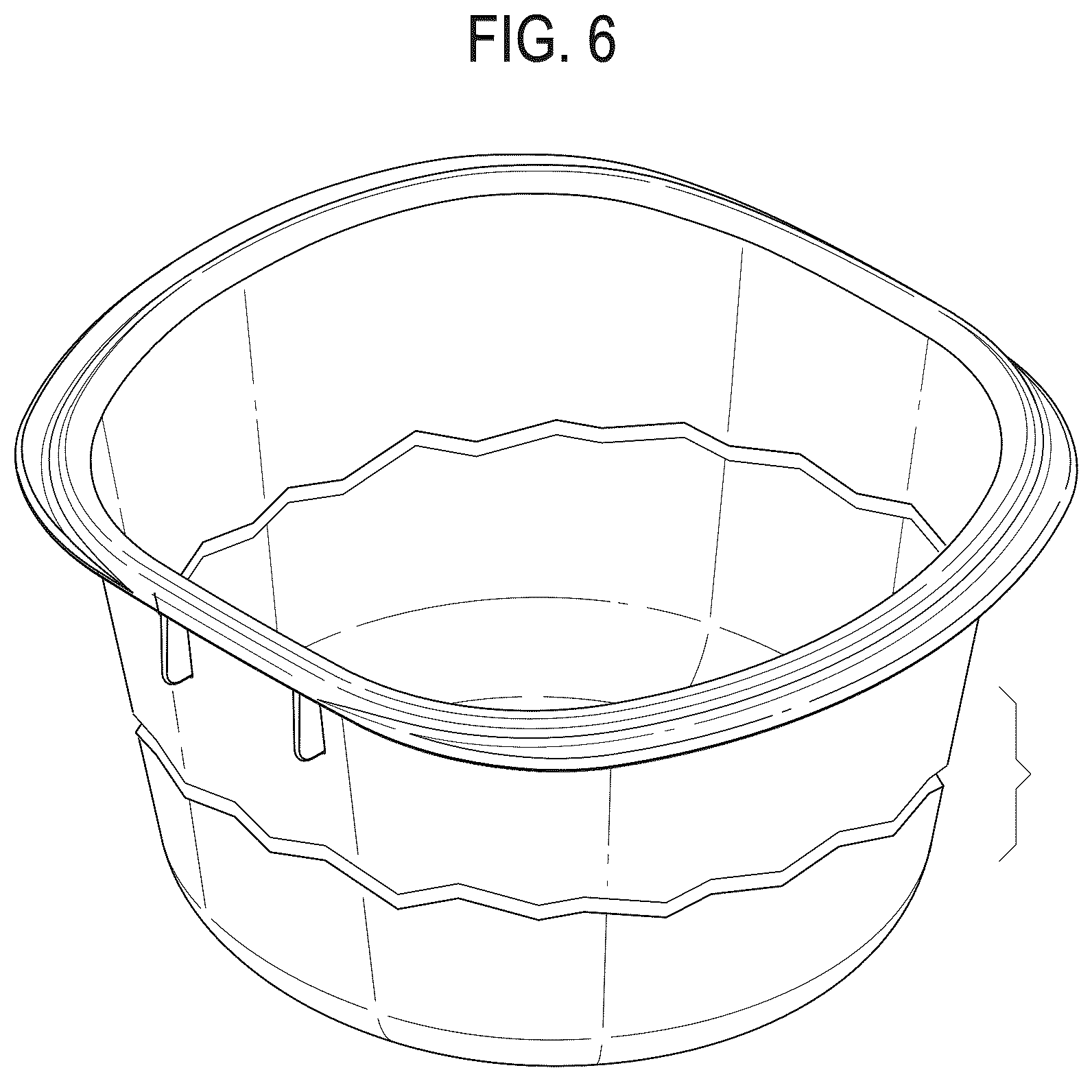 Patent USD1124785 Figure 6 – Lid with container