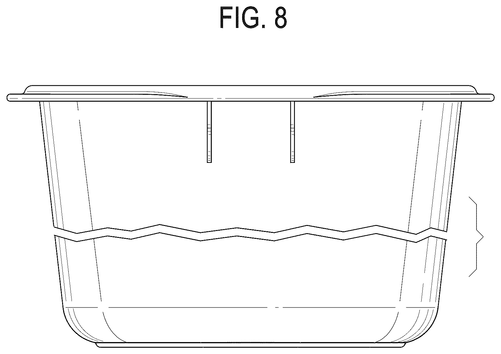 Patent USD1124785 Figure 8 – Lid with container