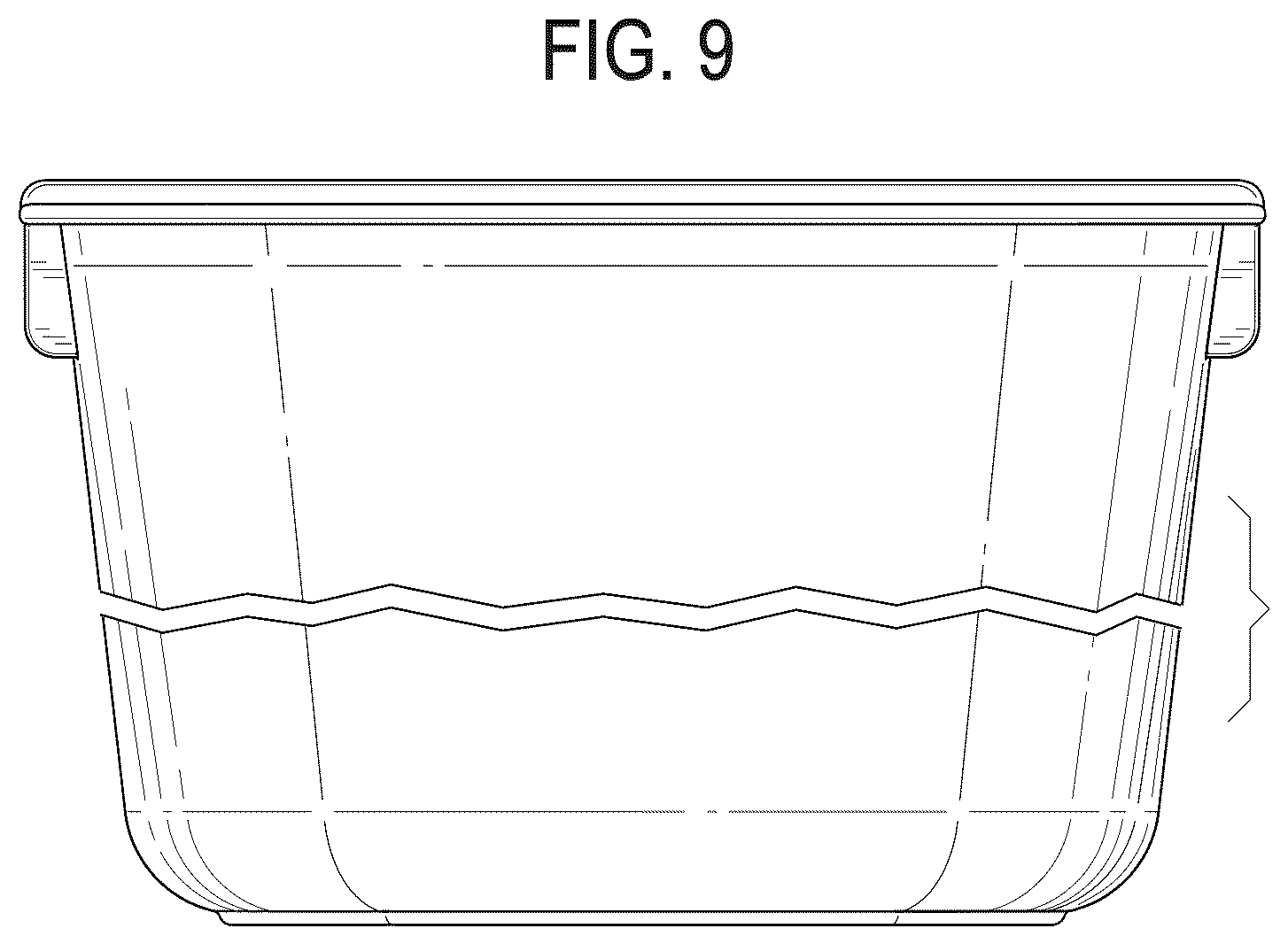Patent USD1124785 Figure 9 – Lid with container
