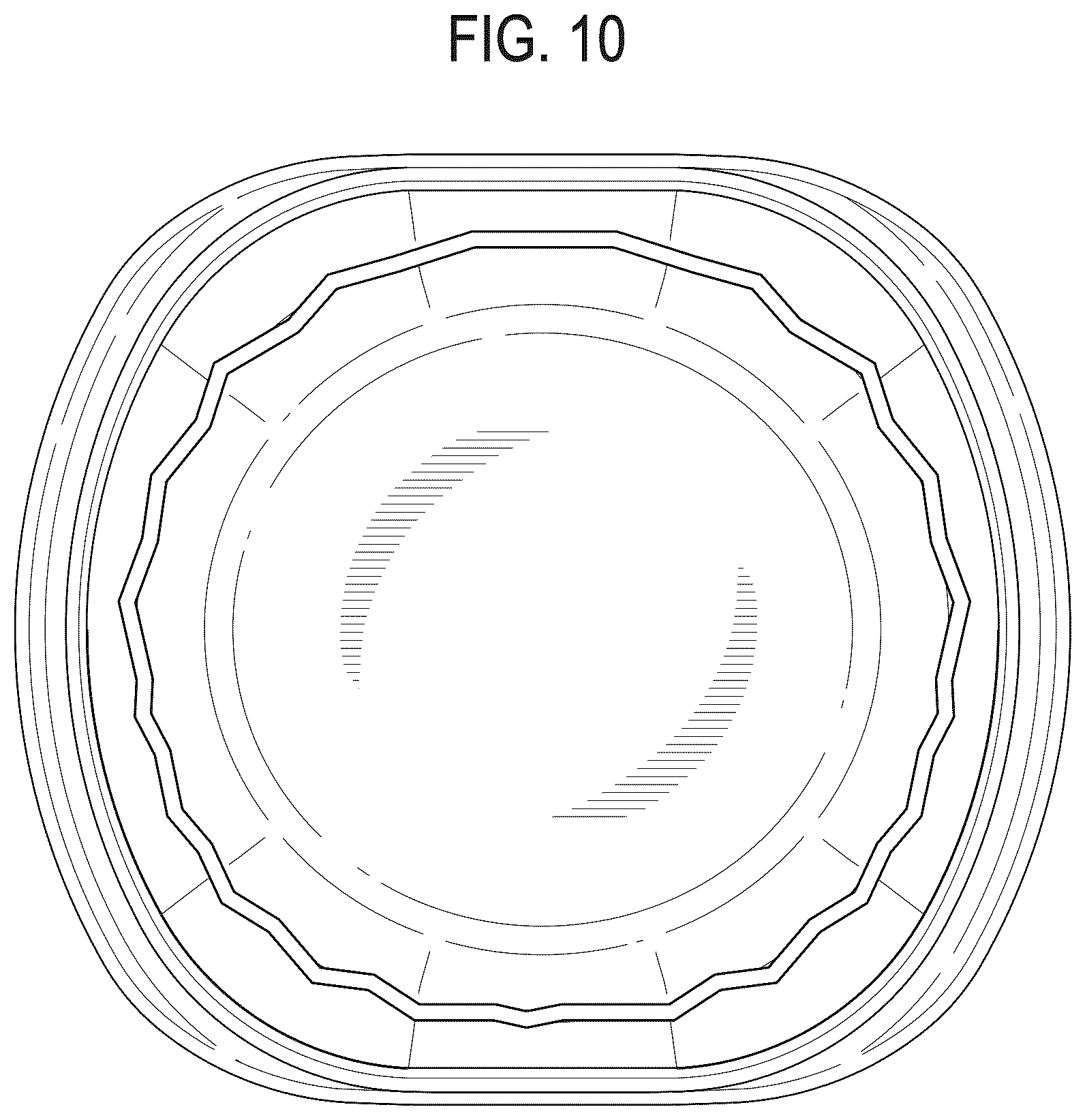 Patent USD1124785 Figure 10 – Lid with container