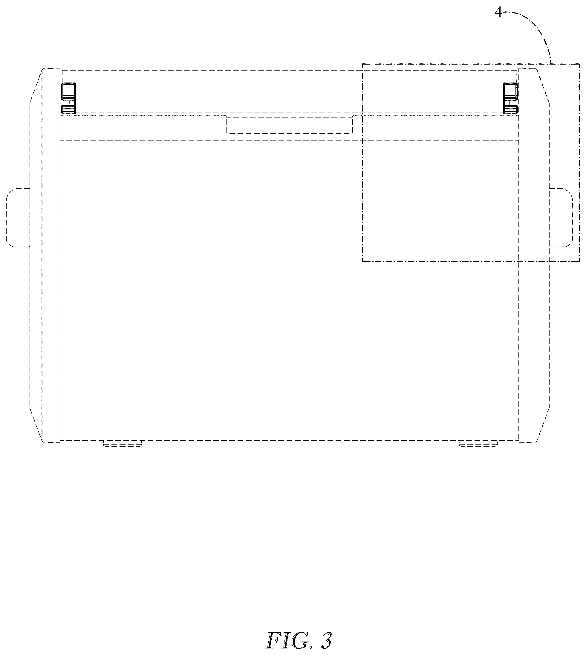Patent USD1124786 Figure 3 – Hinge of a cooler