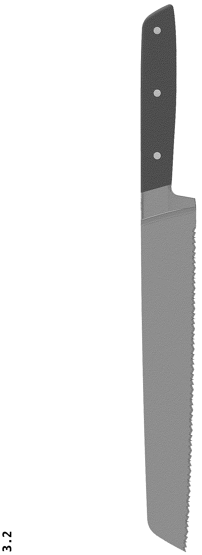 Patent USD1124793 Figure 2 – Bread knife