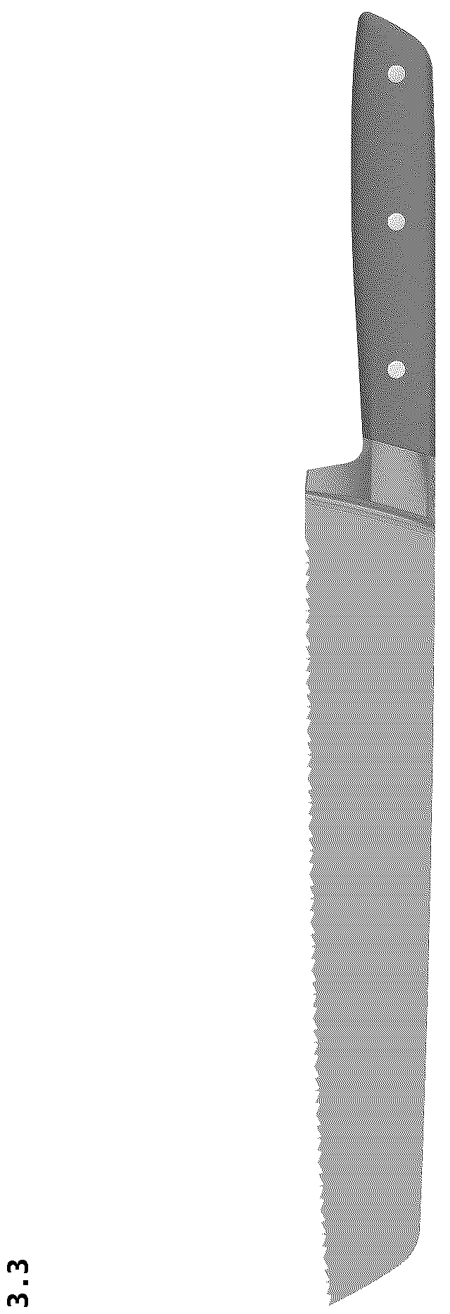 Patent USD1124793 Figure 3 – Bread knife
