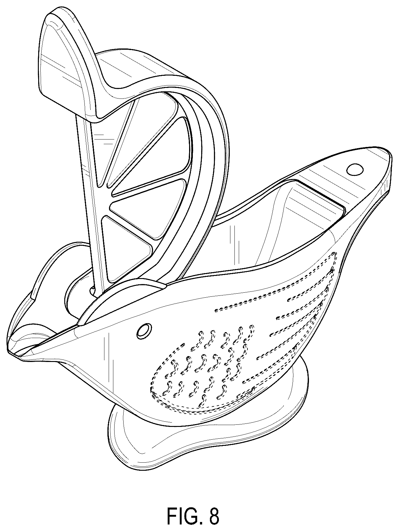 Patent USD1124795 Figure 8 – Fruit juice extractor
