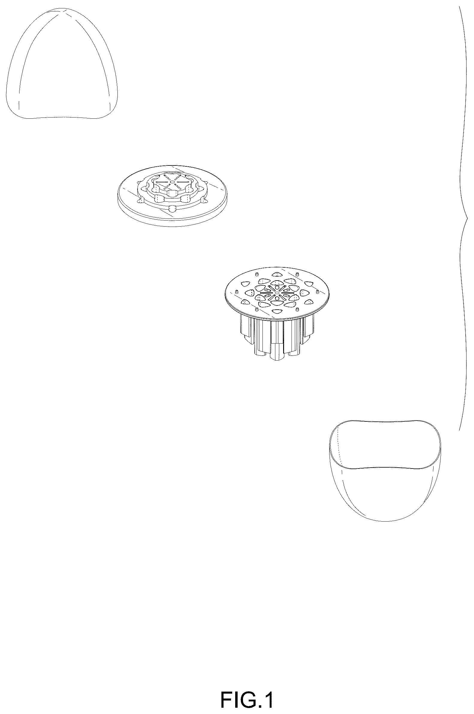 Patent USD1124800 Figure 1 – Tableware storage assembly