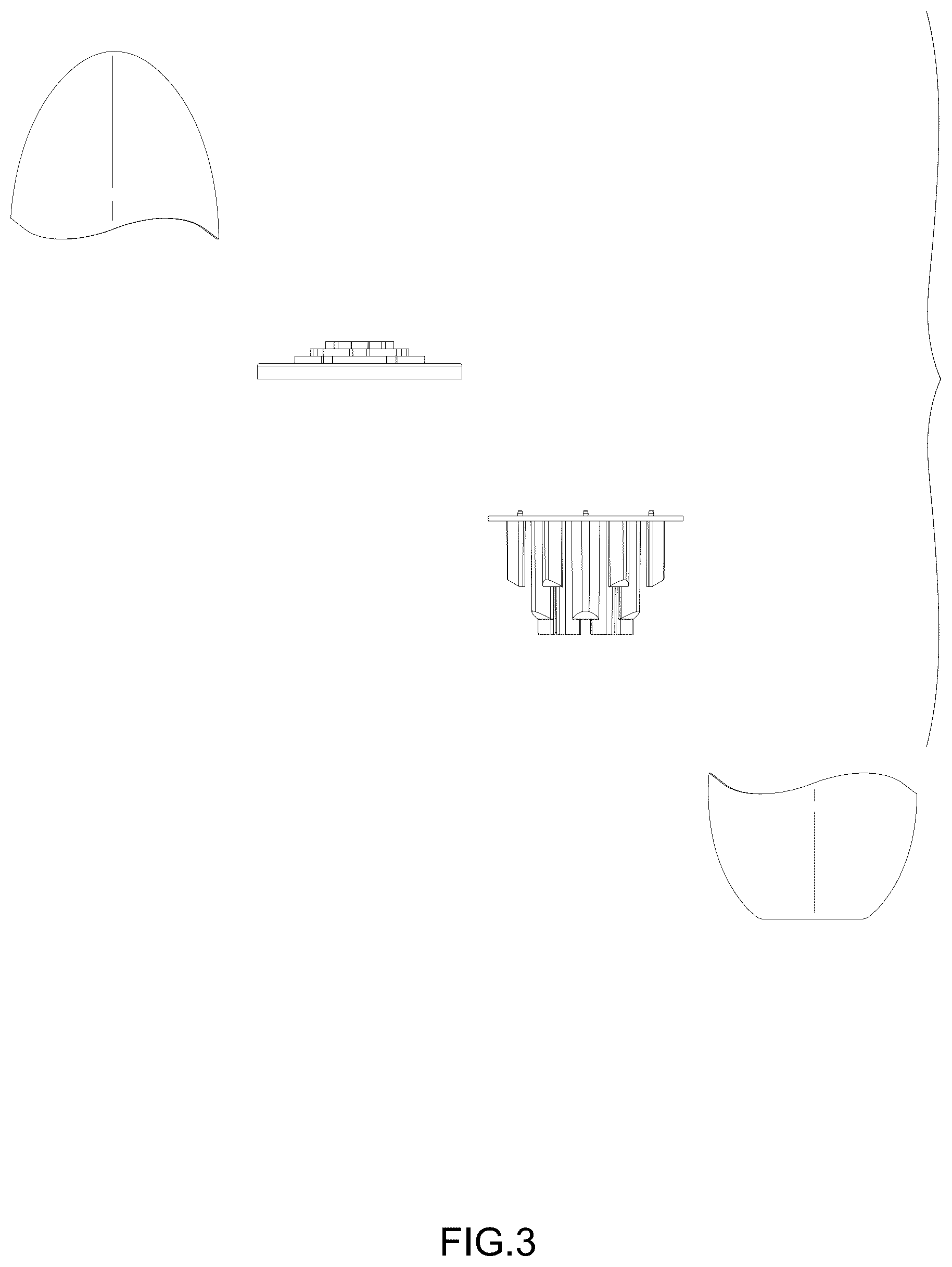 Patent USD1124800 Figure 3 – Tableware storage assembly