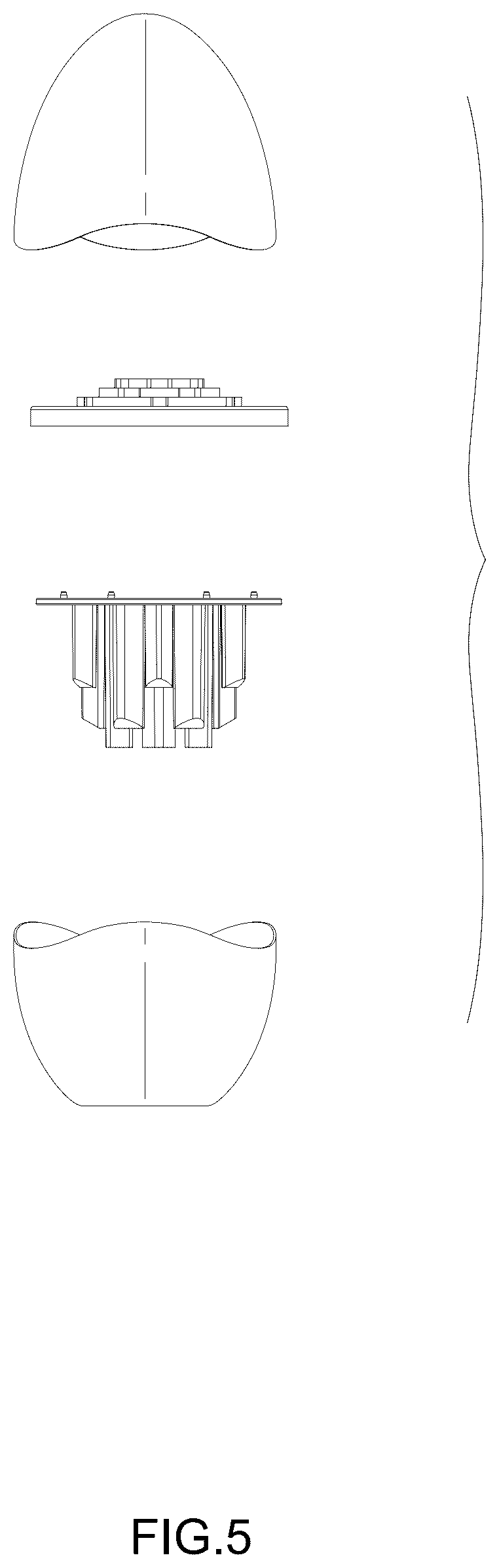 Patent USD1124800 Figure 5 – Tableware storage assembly