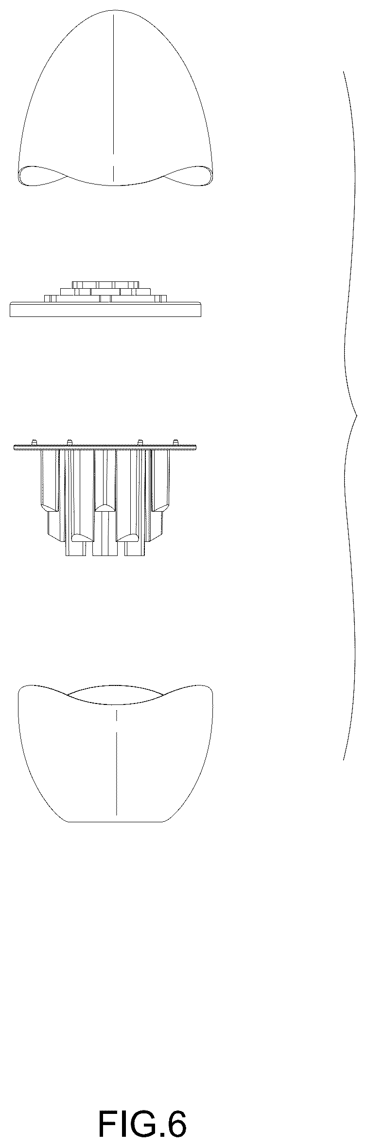 Patent USD1124800 Figure 6 – Tableware storage assembly