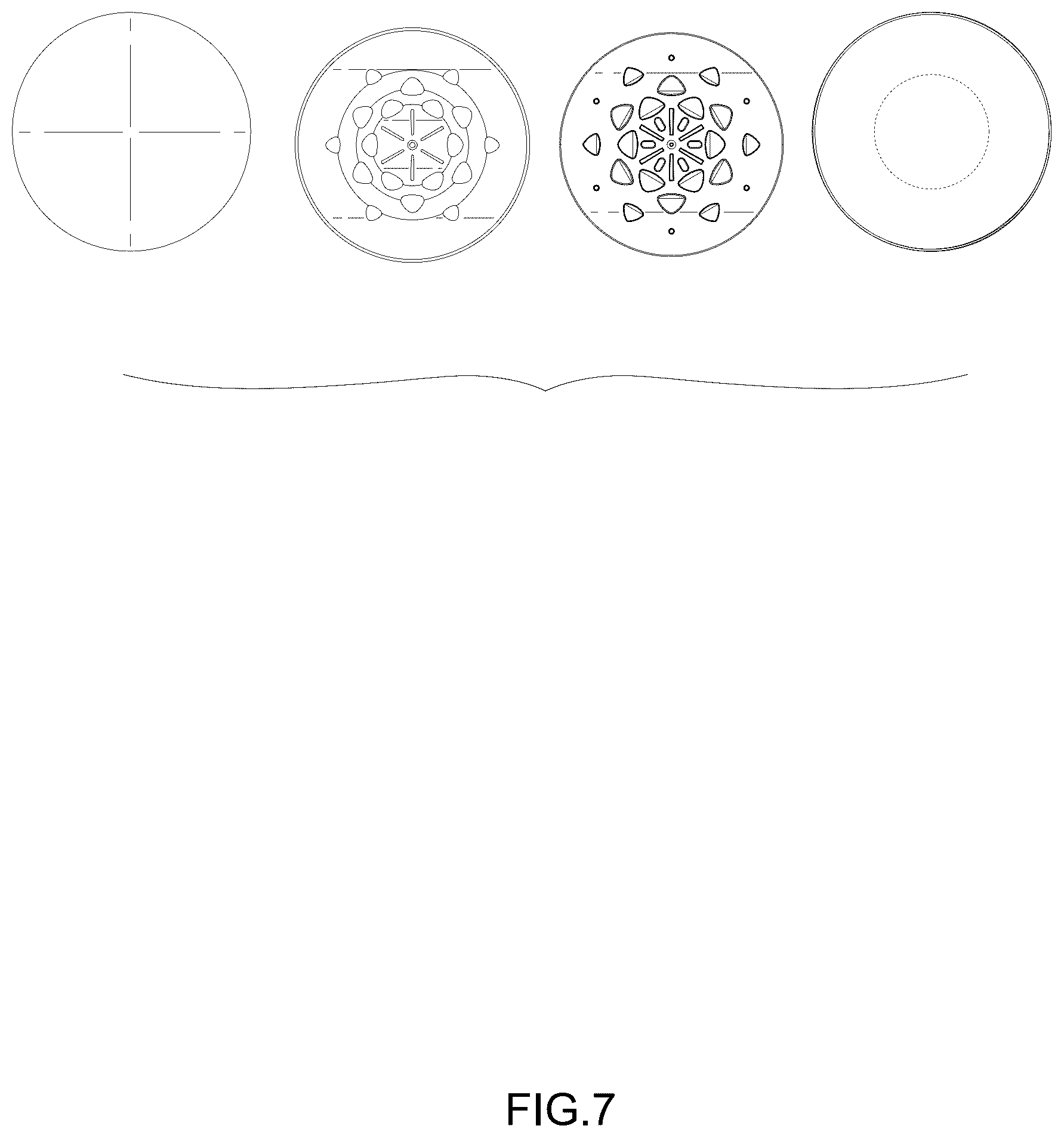 Patent USD1124800 Figure 7 – Tableware storage assembly