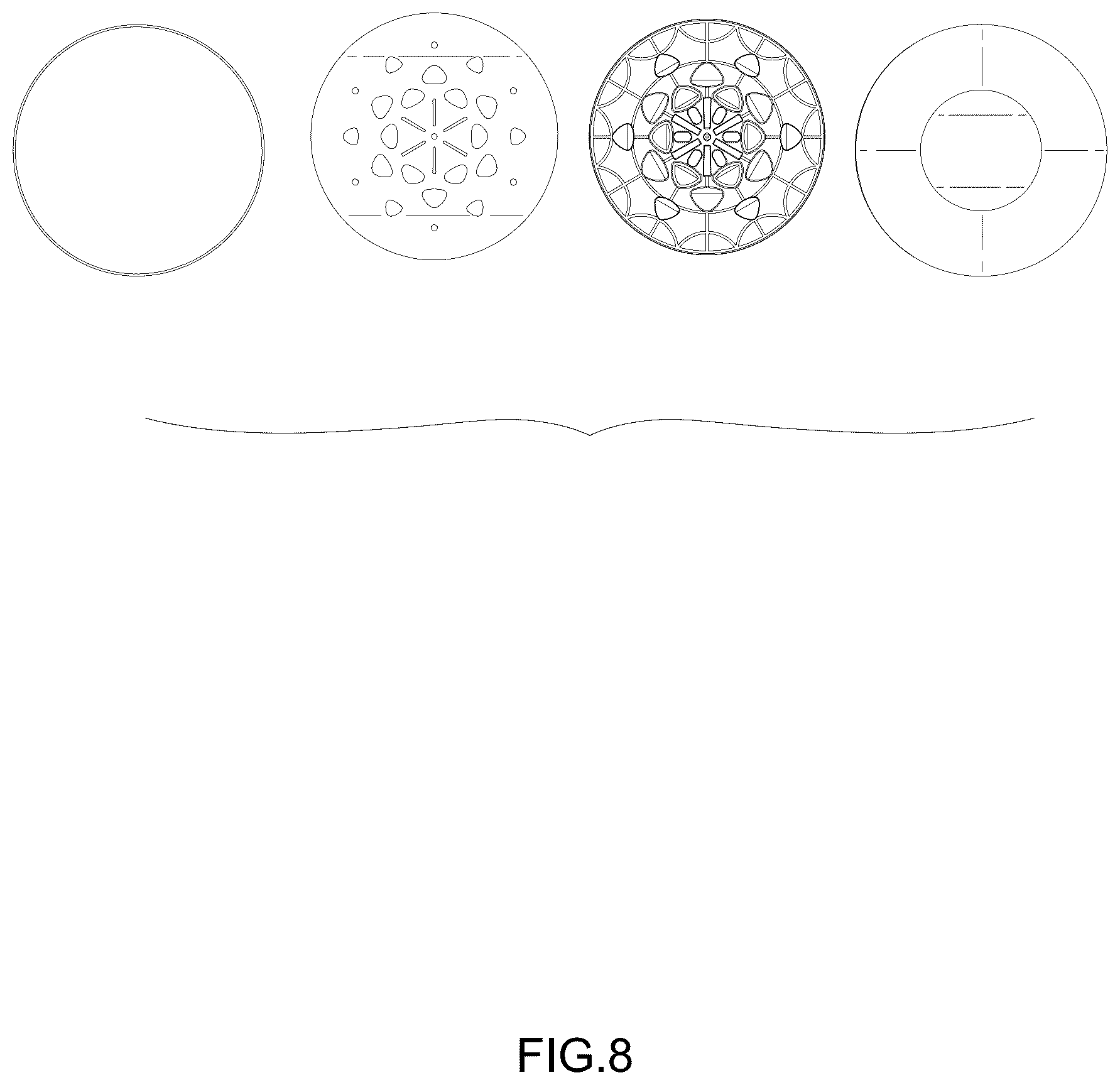 Patent USD1124800 Figure 8 – Tableware storage assembly