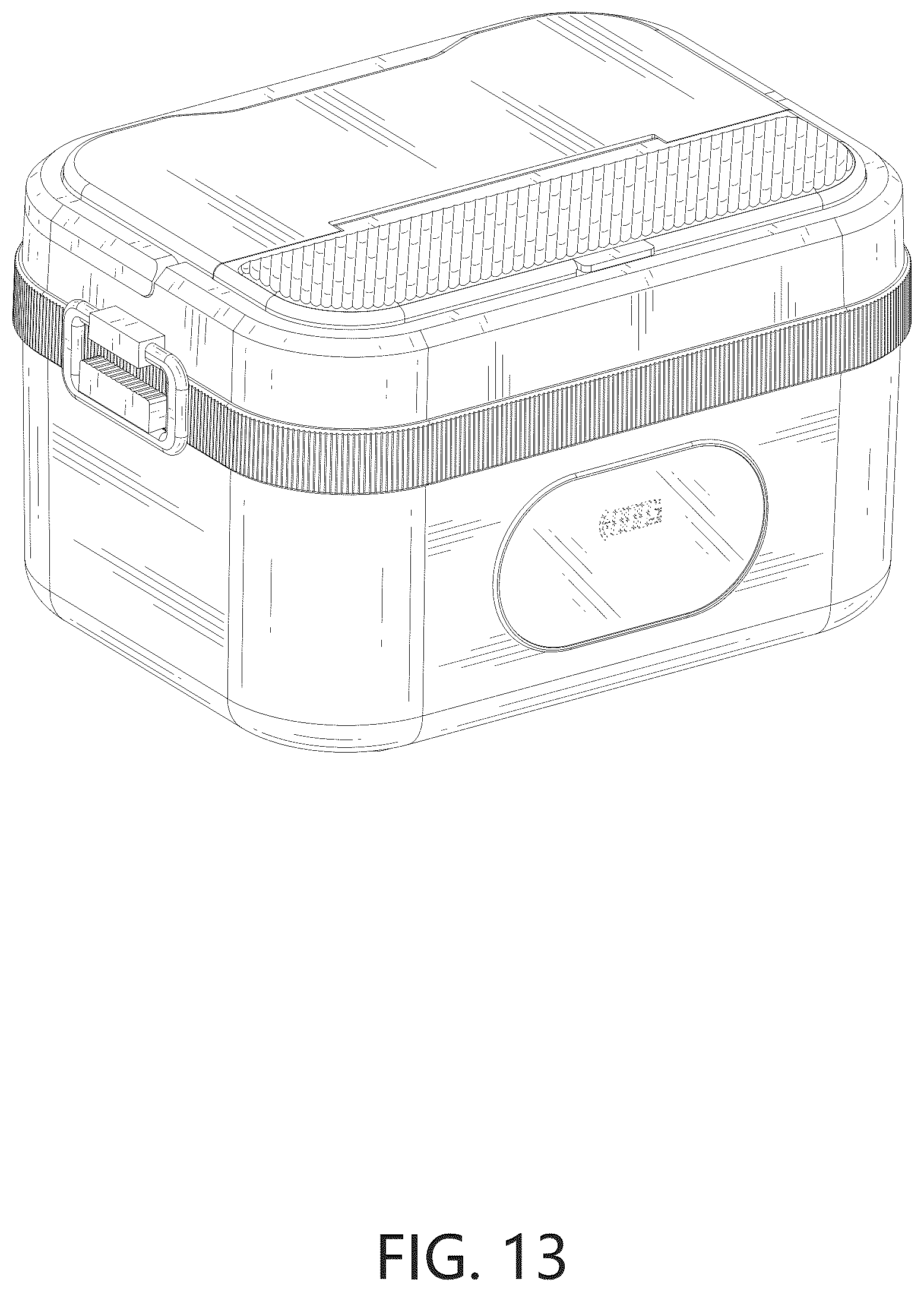 Patent USD1124802 Figure 13 – Wireless charging and heating lunchbox