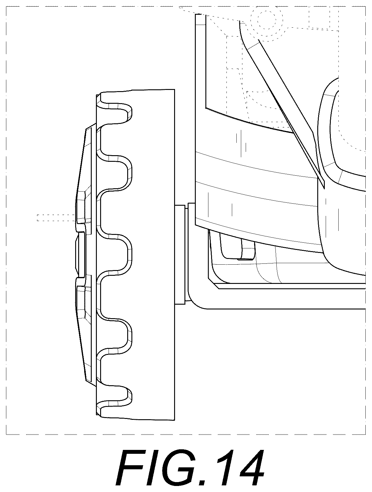 Patent USD1124804 Figure 13 – Hedge machine