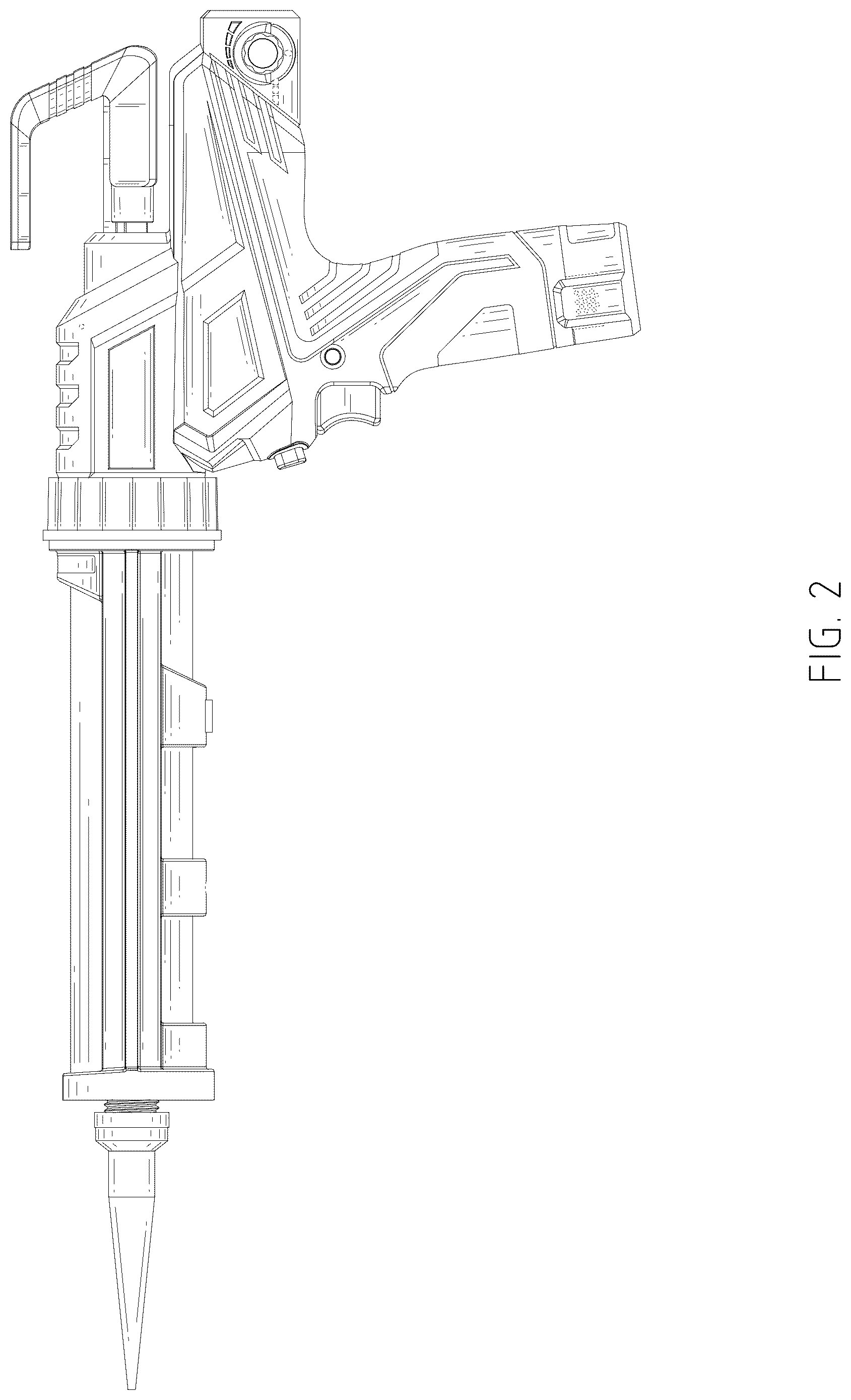 Patent USD1124807 Figure 2 – Dispensing gun