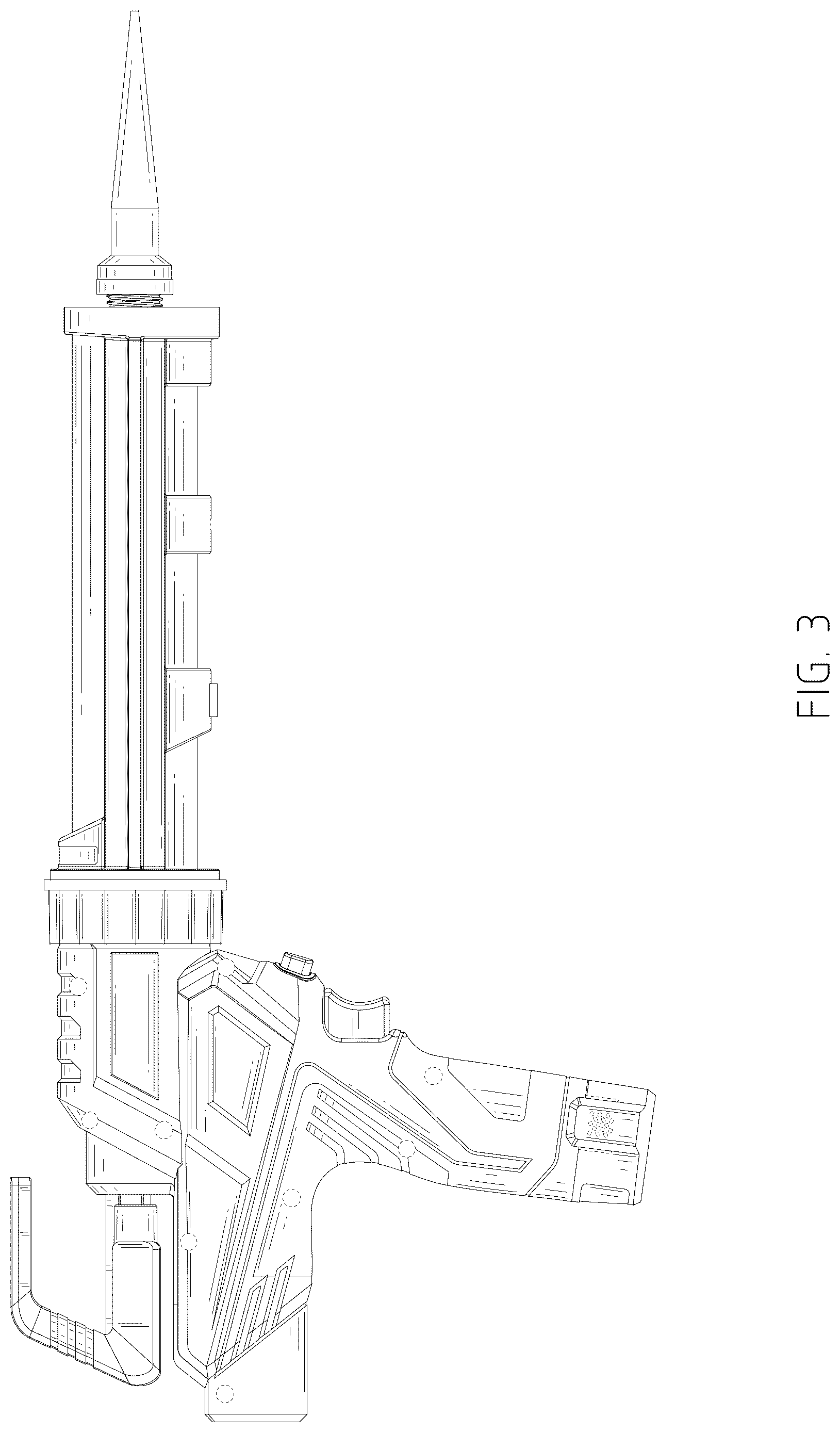 Patent USD1124807 Figure 3 – Dispensing gun