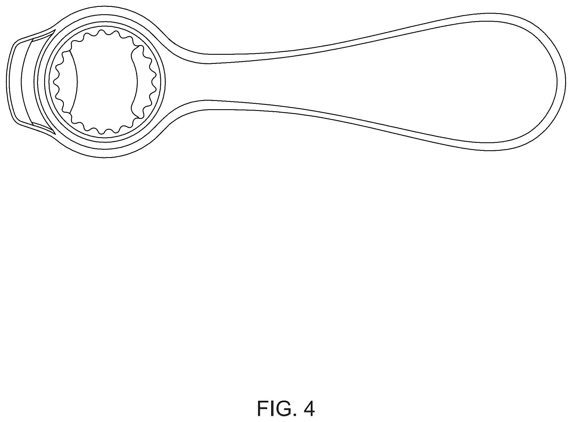 Patent USD1124808 Figure 4 – Bottle opener
