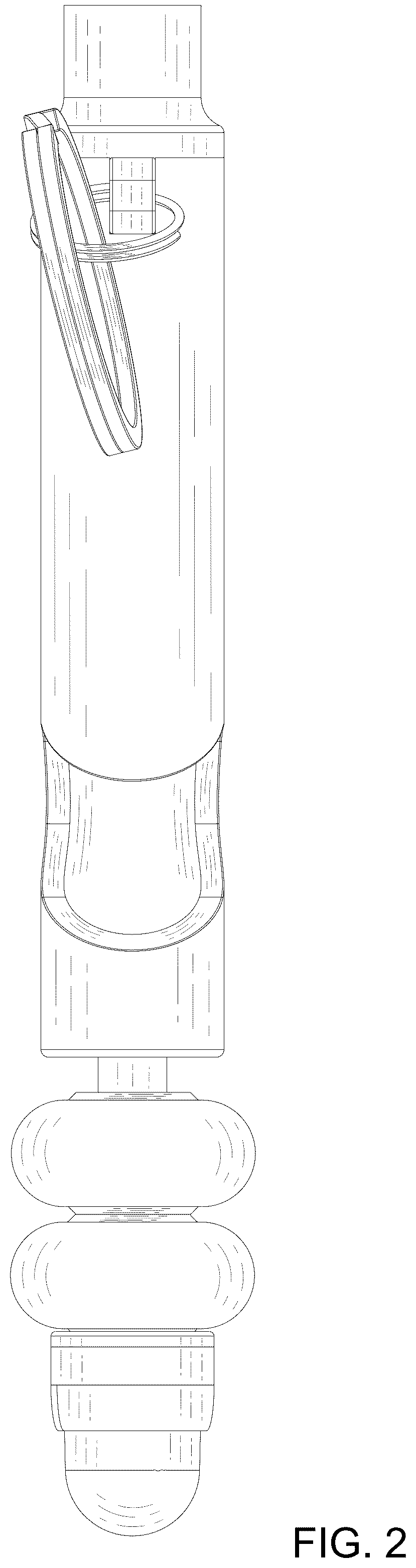 Patent USD1124811 Figure 2 – Keychain spinner bottle opener and whistle