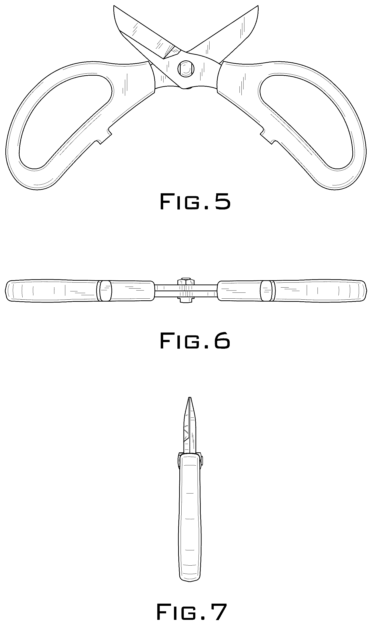 Patent USD1124814 Figure 3 – Scissors