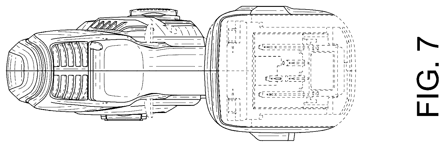 Patent USD1124816 Figure 7 – Portable electric chainsaw body