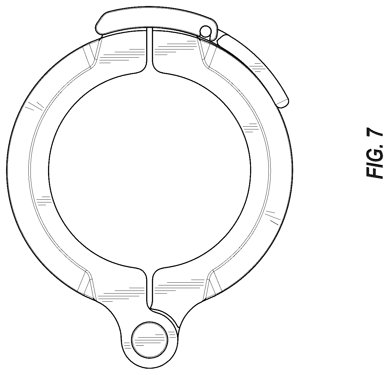 Patent USD1124819 Figure 7 – Tri clover clamp
