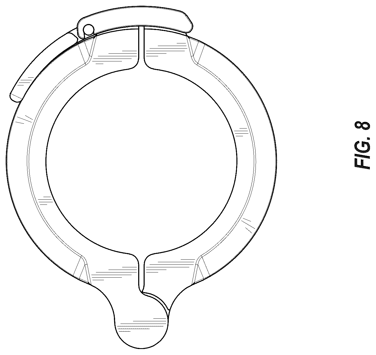 Patent USD1124819 Figure 8 – Tri clover clamp