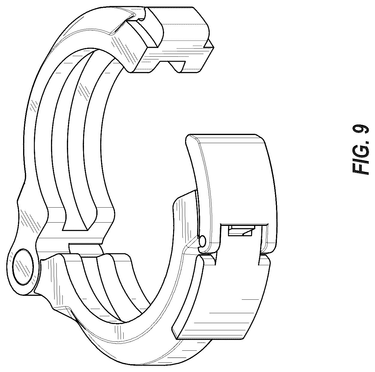 Patent USD1124819 Figure 9 – Tri clover clamp