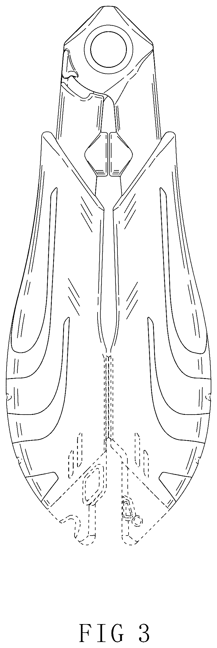 Patent USD1124821 Figure 3 – Handle for scissors