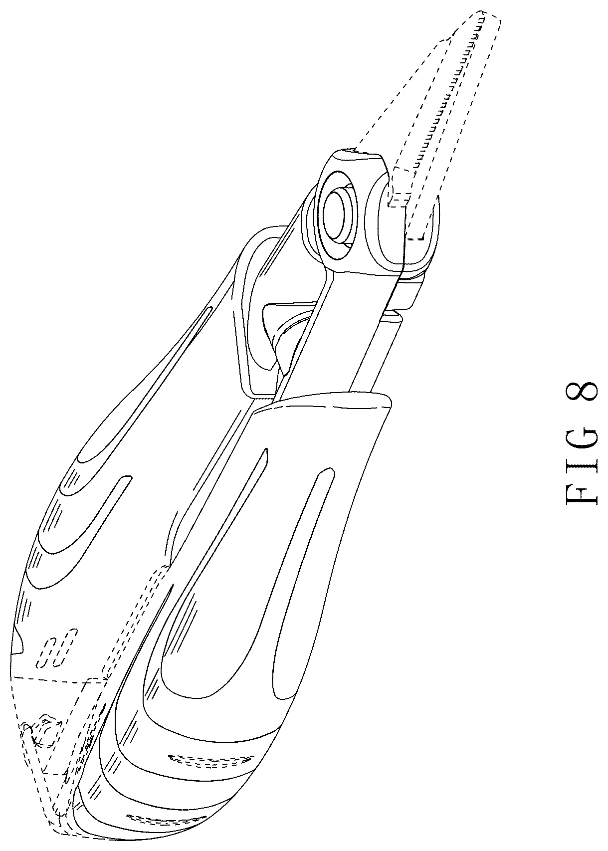 Patent USD1124821 Figure 8 – Handle for scissors