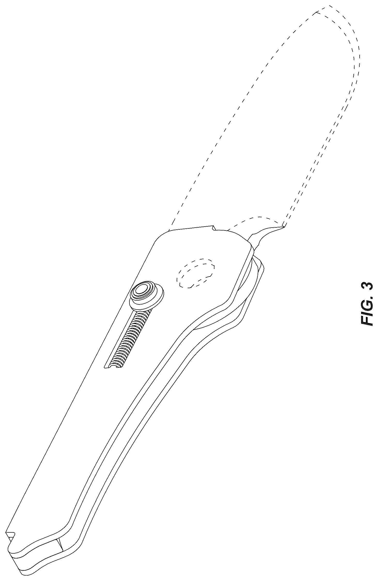 Patent USD1124822 Figure 3 – Folding knife