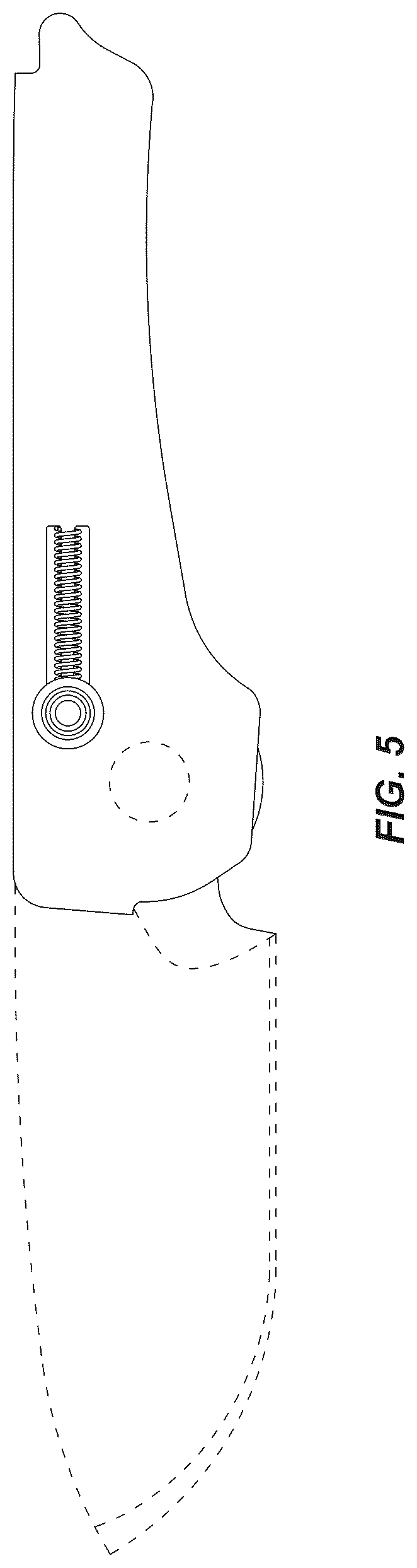 Patent USD1124822 Figure 5 – Folding knife