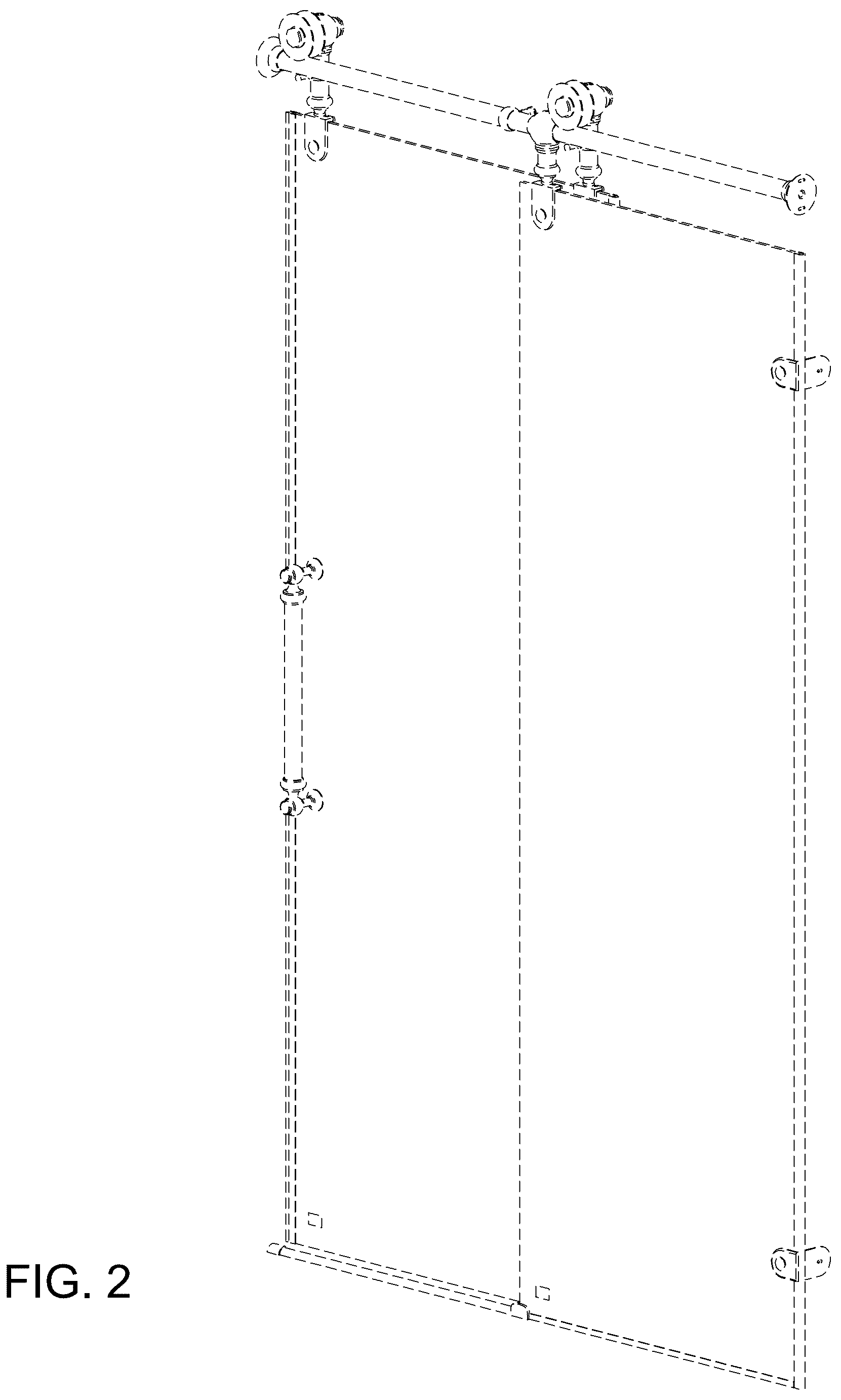 Patent USD1124828 Figure 2 – Shower door assembly