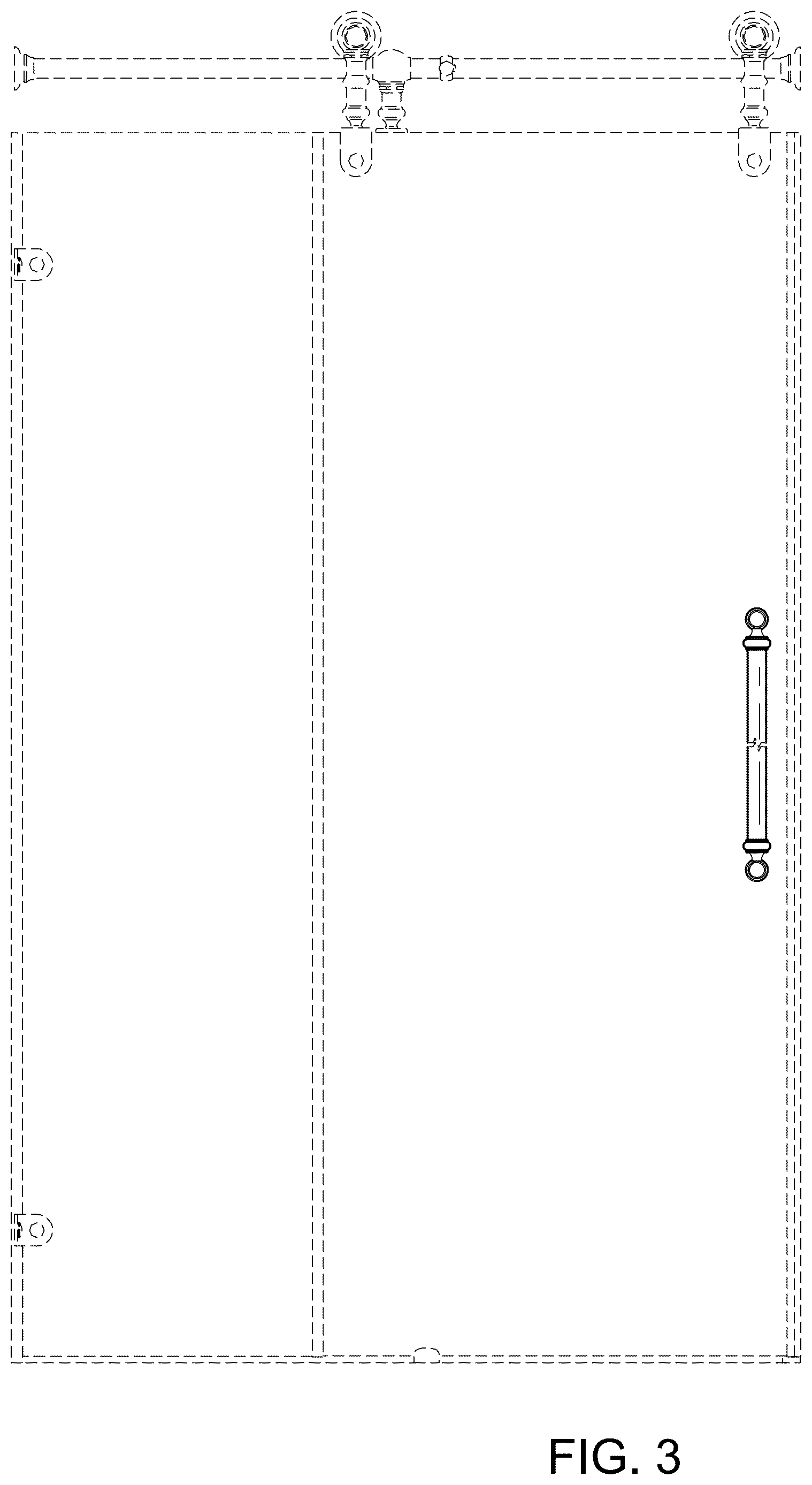 Patent USD1124828 Figure 3 – Shower door assembly
